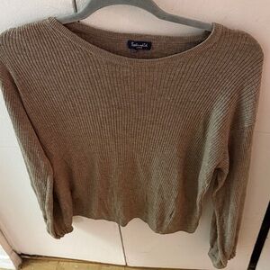 Splendid Long Sleeve Ribbed Knit Top